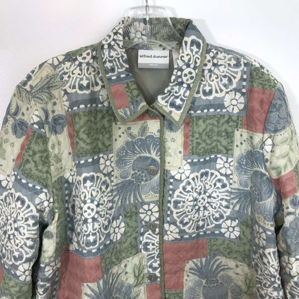 100% Silk Jacket Patchwork Quilted Lightweight Sp… - image 4